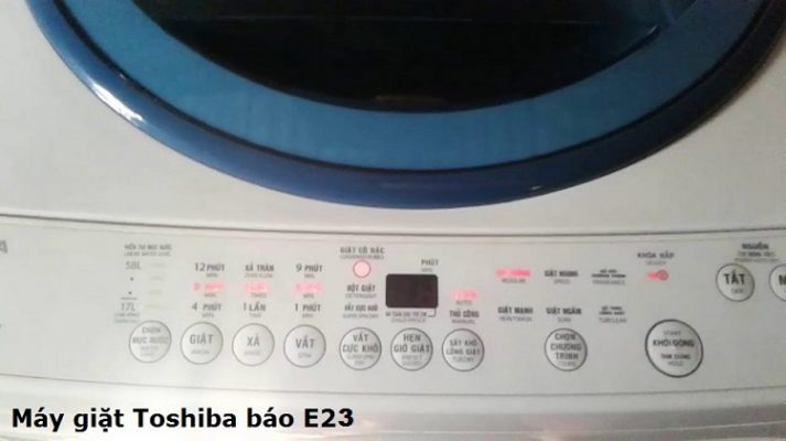máy giặt Toshiba báo lỗi E23